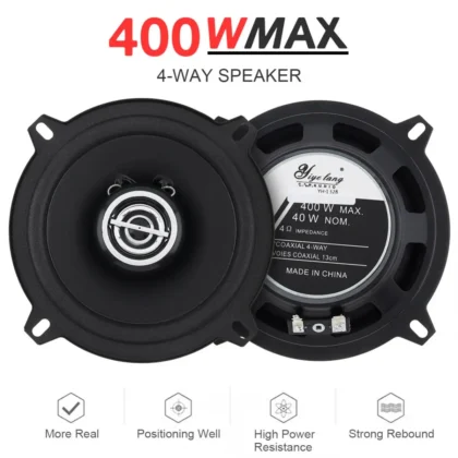 2pcs 5 Inch 400W Car Coaxial Speakers Universal Audio Stereo Full Range Frequency HiFi for Car Auto Loudspeakers