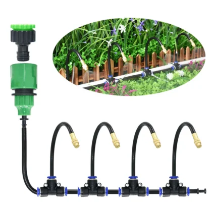 Outdoors Mist Nozzle Kits Micro Drip Irrigation System Garden Spray Watering Adjustable Brass Sprinkler