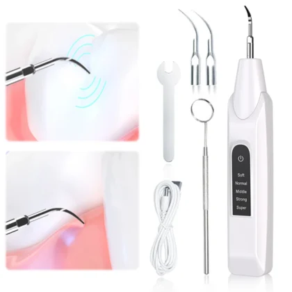 Ultrasonic Dental Scaler Oral Care Tartar Removal Calculus Remover Tooth Stain Cleaner LED Light Tooth Whitening Tools Household