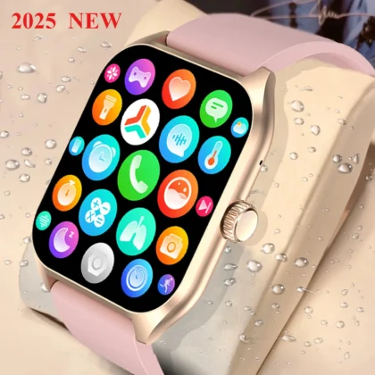 AI Voice Assistant Smart Watch for Men Women 1.96'' HD Screen Activity Trackers with 100+Sports/ Sleep/ Heart Rate Monitor gift
